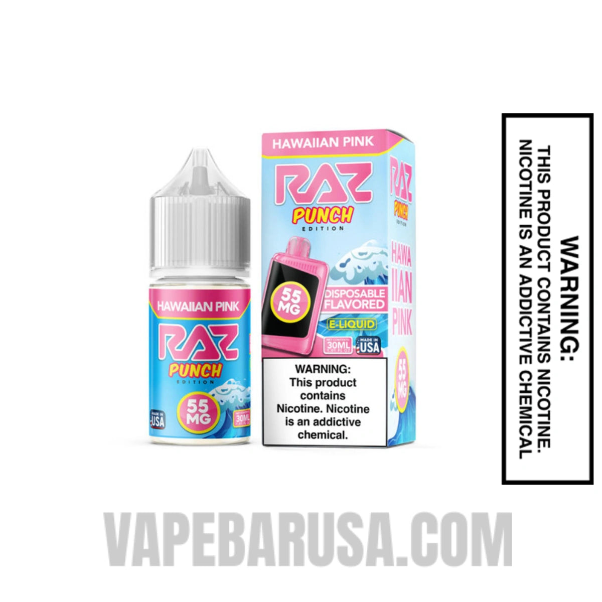 Hawaiian Pink RAZ Salt Nic Juice 30 ML With Package Box