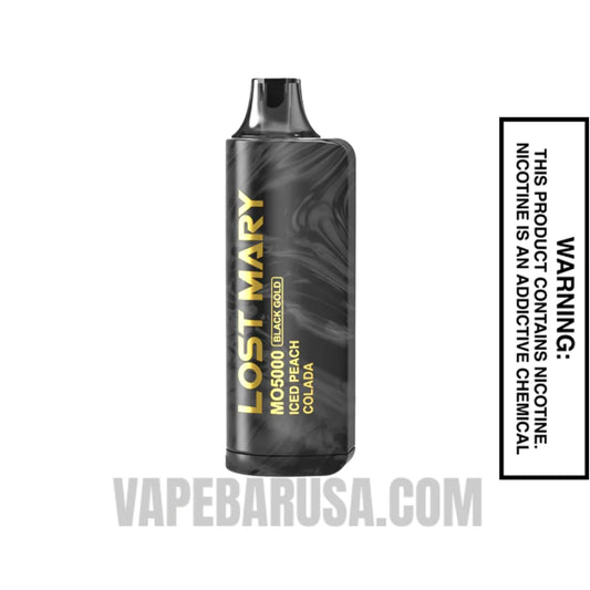 Iced Peach Colada Lost Mary MO5000 Black Gold Edition Vape