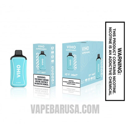 Icy Mint VIHO Supercharge Zero nicotine Disposable Vape