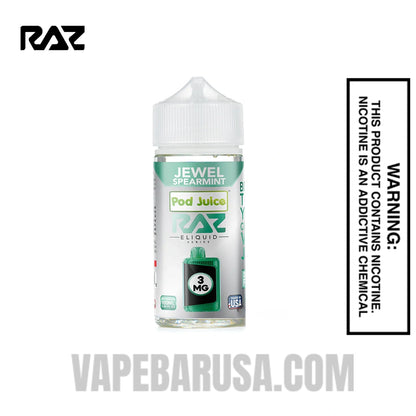 Jewel Spearmint Pod Juice X RAZ Vape Juice 100 ML