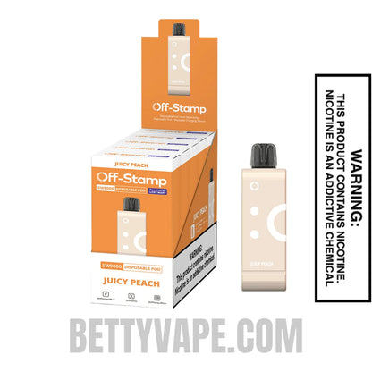 Juicy Peach Off Stamp SW9000 Disposable Pod With Bundle Pack