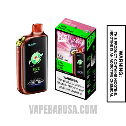 Juicy Peach Ice / Juicy Peach Soda Fasta Burrst 35000 (Fizz Series) Vape With Package Box