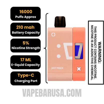 Juicy Peach Off Stamp SW16000 Disposable Vape Kit Specifications