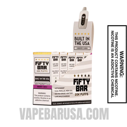 Kiberry Chew Fifty Bar 20k Disposable Vape With Bundle Pack