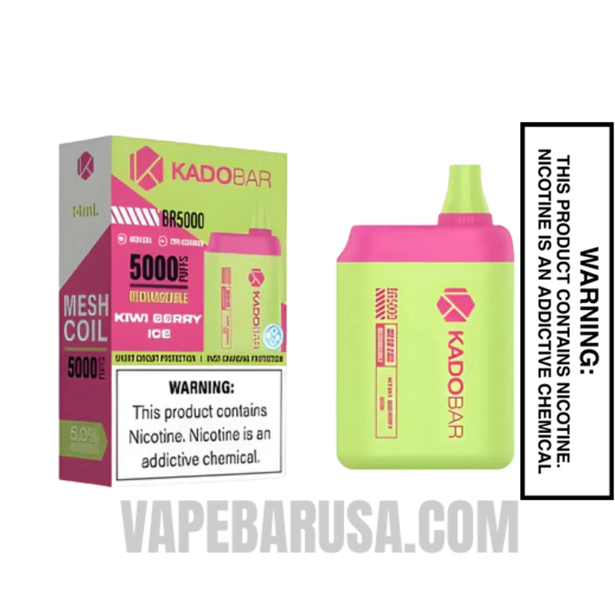 Kiwi Berry Ice Kado Bar BR5000 Disposable Vape with Package Box