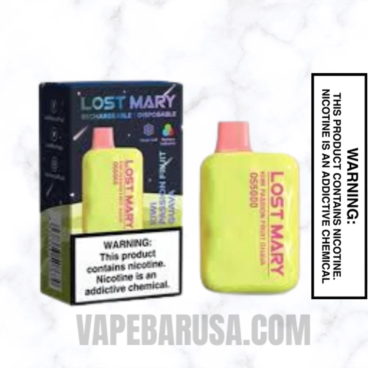 Kiwi Passion Fruit Guava Lost Mary OS5000 Disposable Vape With Package Box