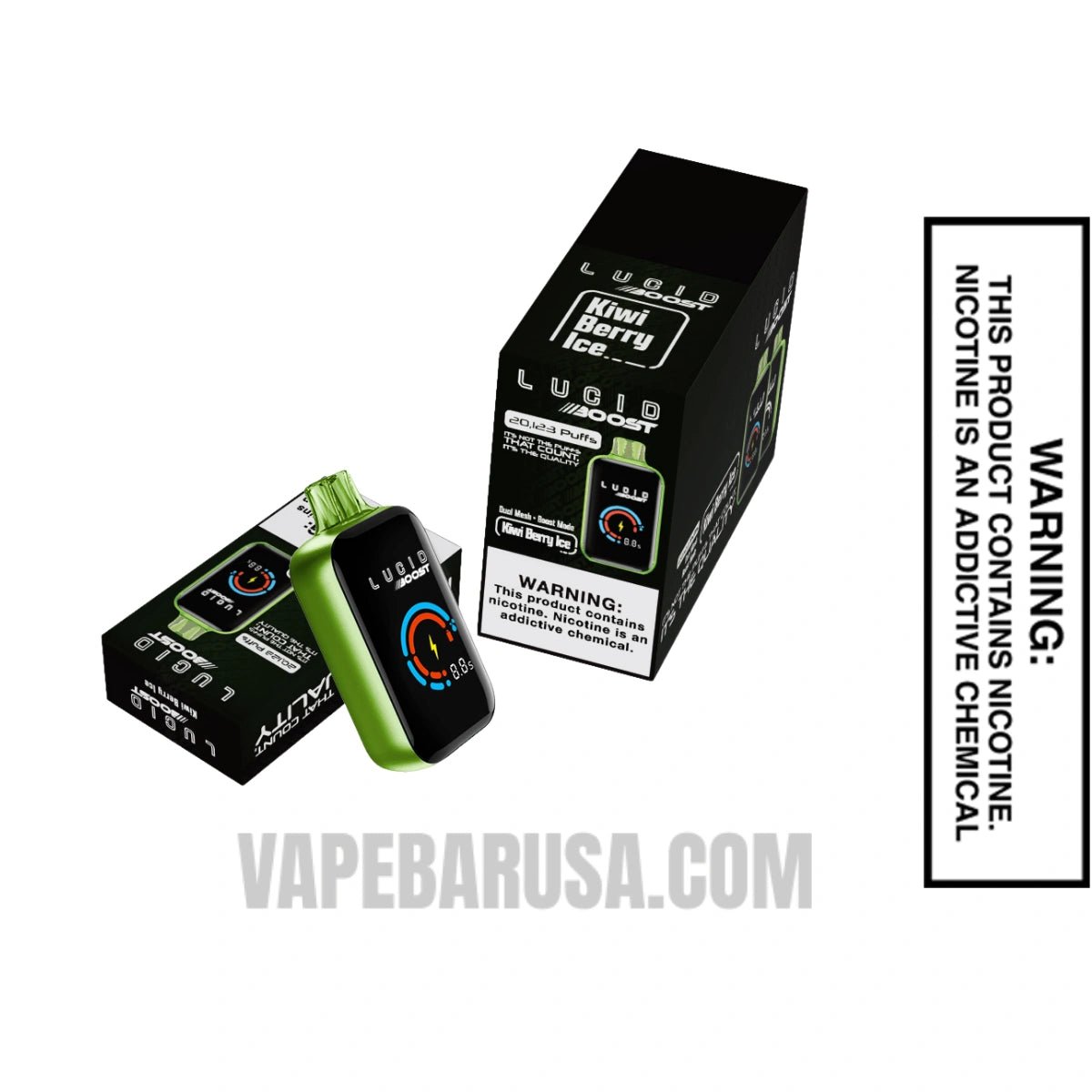 Kiwi Berry Ice Lucid Boost 20123 Disposable Vape With Bundle Pack