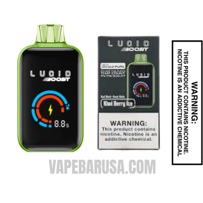Kiwi Berry Ice Lucid Boost 20123 Disposable Vape With Package Box