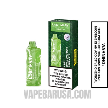 Kiwi Dragon Fruit Berry Ice Lost Mary MO5000 Vape With Package Box