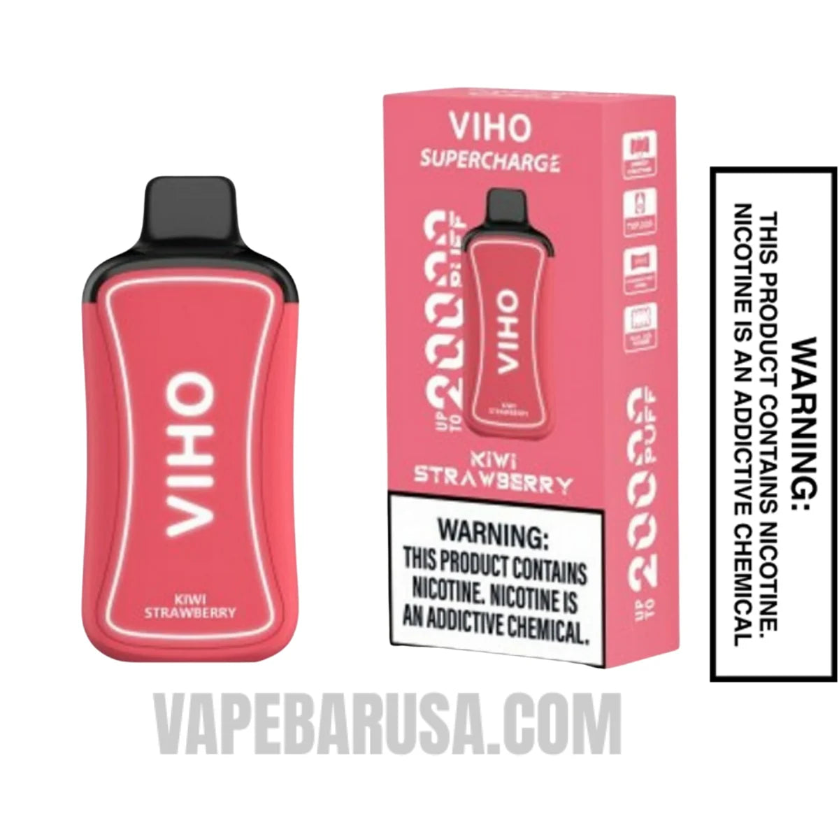 Kiwi Strawberry VIHO Supercharge 20000 Puffs Vape With Package Box