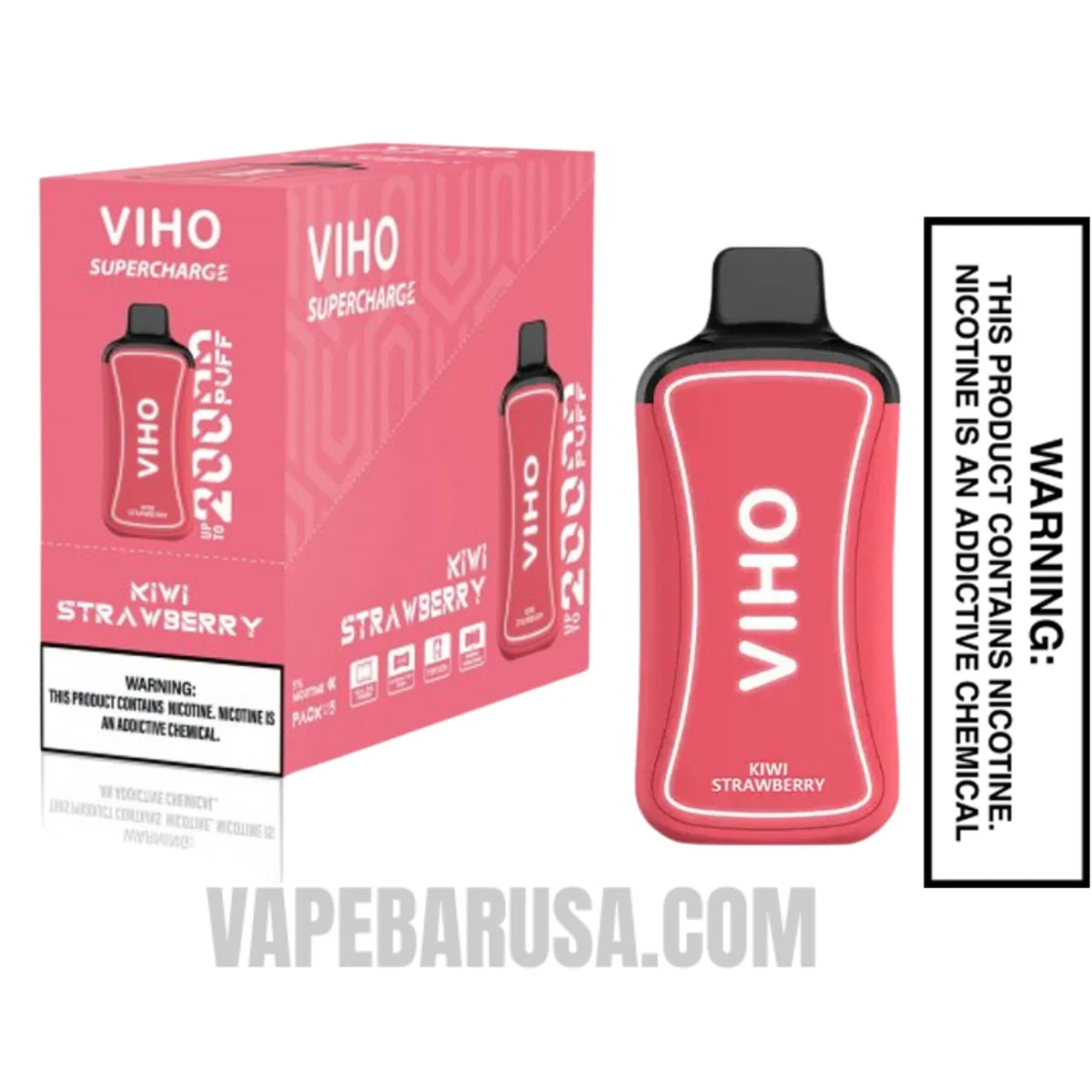 Kiwi Strawberry VIHO Supercharge 20000 Puffs Vape With Bundle Pack