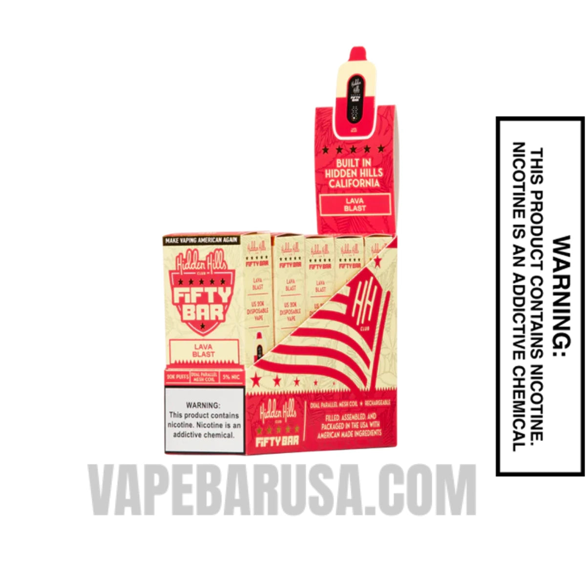 Lava Blast Hidden Hills X Fifty Bar 20K Vape With Bundle Pack