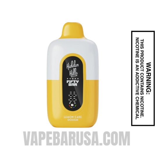 Lemon Cake Dough Hidden Hills X Fifty Bar 20k Disposable Vape