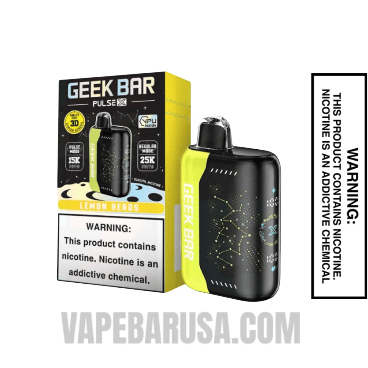 Lemon Heads Geekbar Pulse X 25K Vape With Package Box