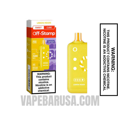 Lemon Heads Off Stamp Sweet Cube 25K Disposable Pod With Package Box