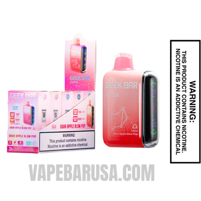 Libra Sour Apple Blow Pop Geek Bar Pulse Vape with Bundle Pack