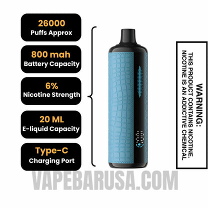 Love Dream Lost Mary x Urban Tale E Hookah Disposable Vape Specifications