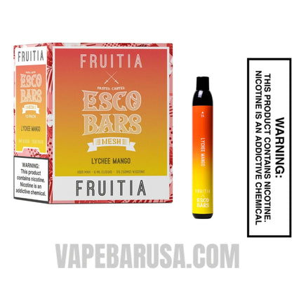 Lychee Mango Esco Bars 2500 Puffs Disposable Vape With Bundle Pack