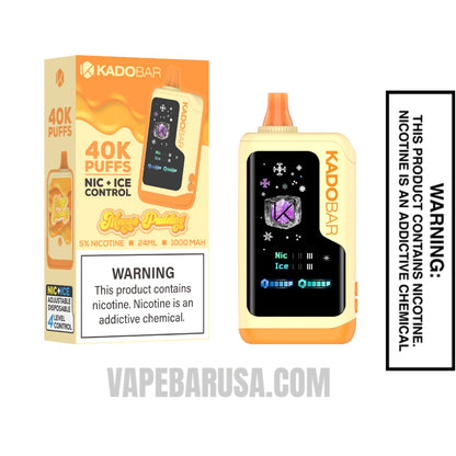 Mango Pudding Kado Bar NI40K Ice-Nic Control Disposable Vape With Package Box