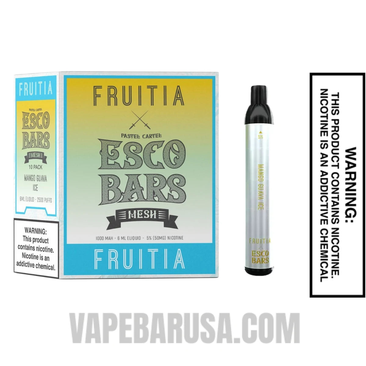 Mango Guava Ice Esco Bar 2500 Puffs Disposable Vape with Bundle Pack