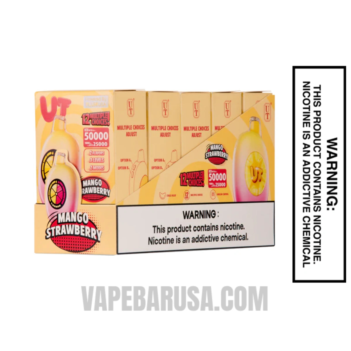 Mango/Strawberry Flum UT Bar 50K Disposable Vape With Bundle Box