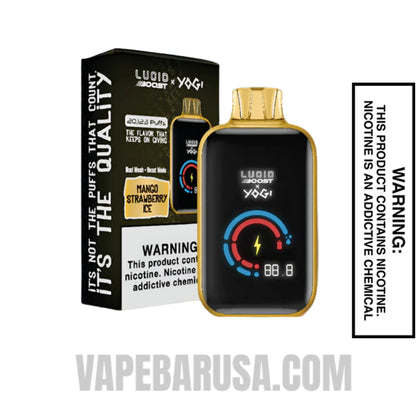 Mango Strawberry Ice Lucid Boost X Yogi 20123 Disposable Vape With Package Box