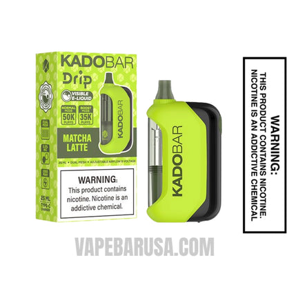 Matcha Latte Kado Bar Drip 50K Disposable Vape With Package Box
