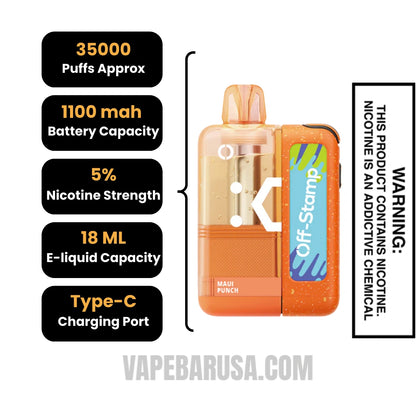 Maui Punch Off Stamp X Cube Crystal Cube 35K Vape Kit Specifications