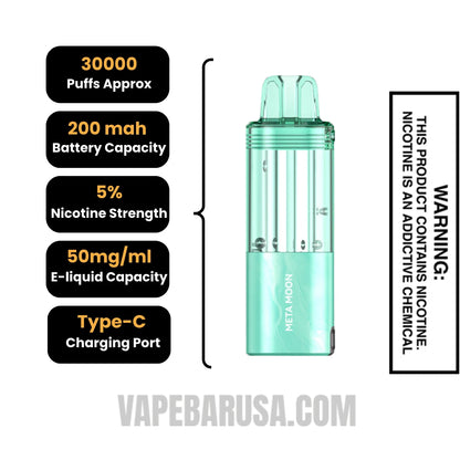 Meta Moon Foger Switch Pro 30K Disposable Pod Specifications