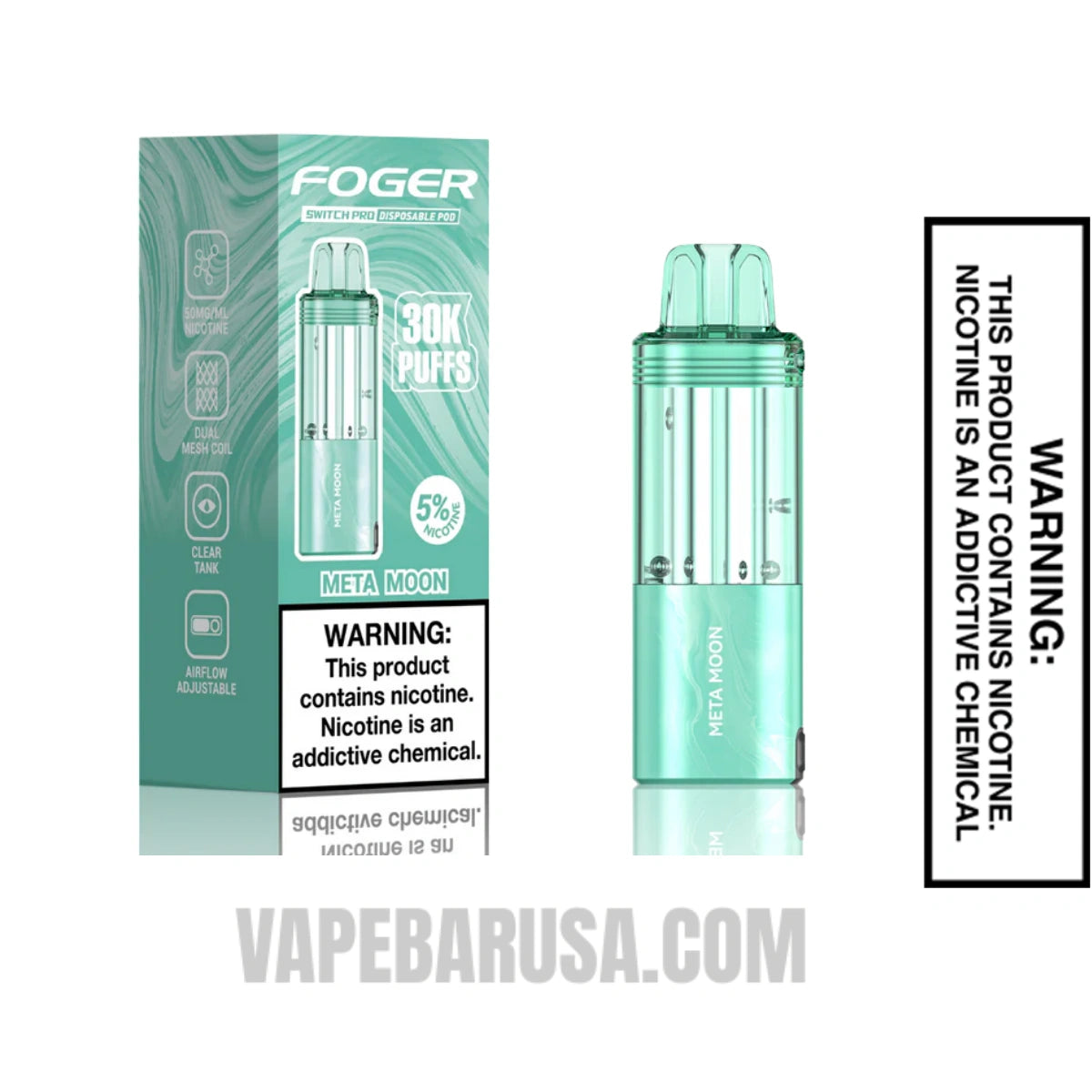 Meta Moon Foger Switch Pro 30K Disposable Pod With Package Box