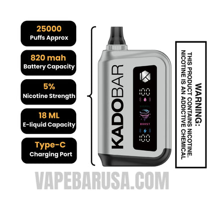 Meta Moon Kado Bar Rizz 25000 Disposable Vape Specifcations