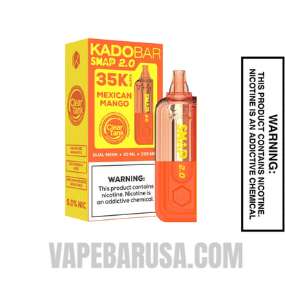 Mexican Mango Kado Bar Snap 2.0 35K Disposable Vape Pod with Package Box