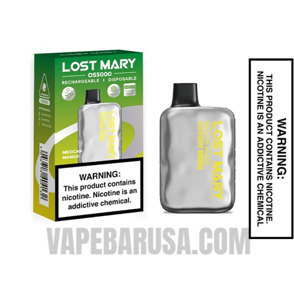 Mexican Mango Lost Mary OS5000 Luster Vape With Package Box