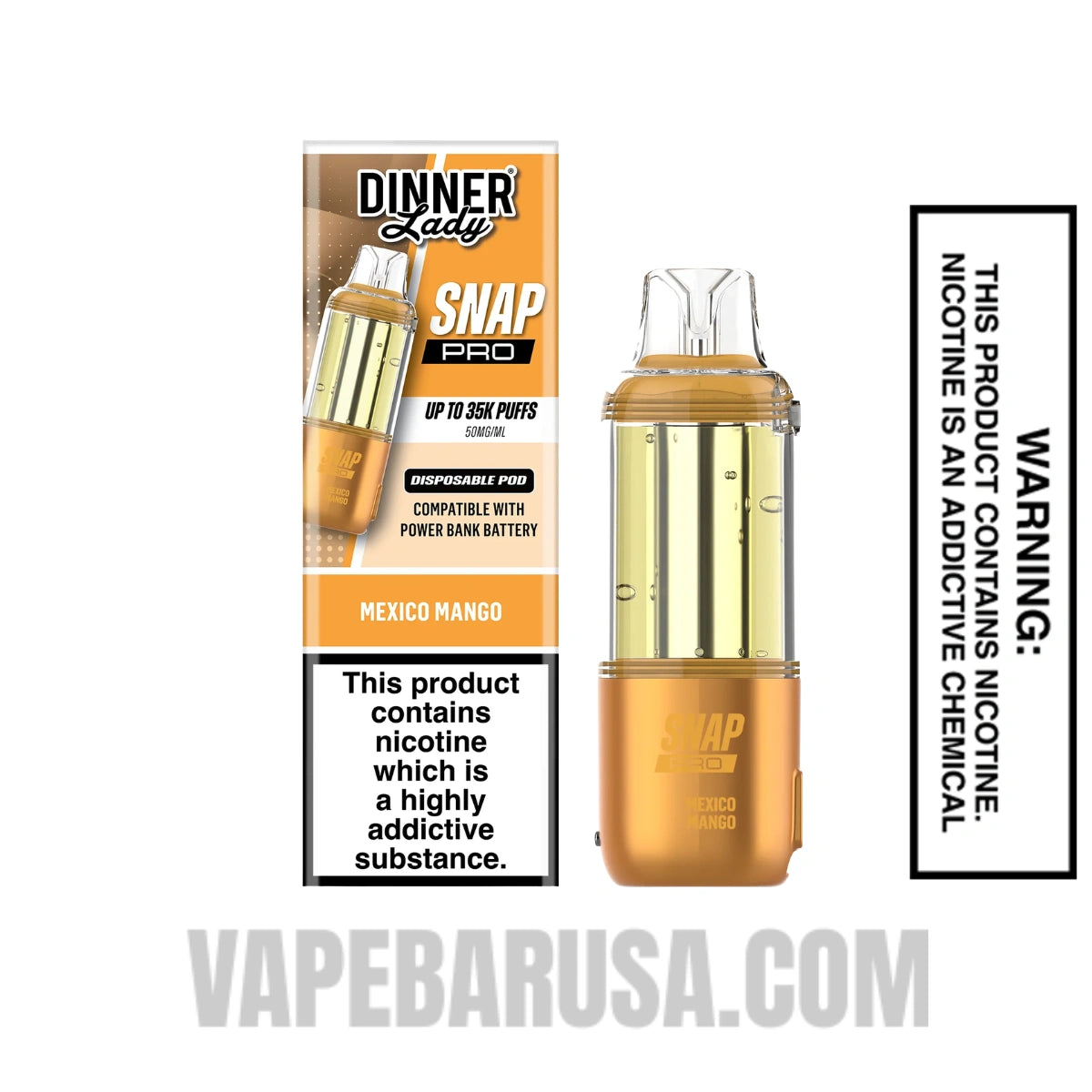 Mexico Mango Dinner Lady Snap Pro 35K Disposable Vape Pod With Package Box