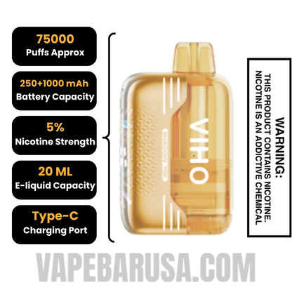 Mexico Mango VIHO Shadow 75K Vape Kit Specifications