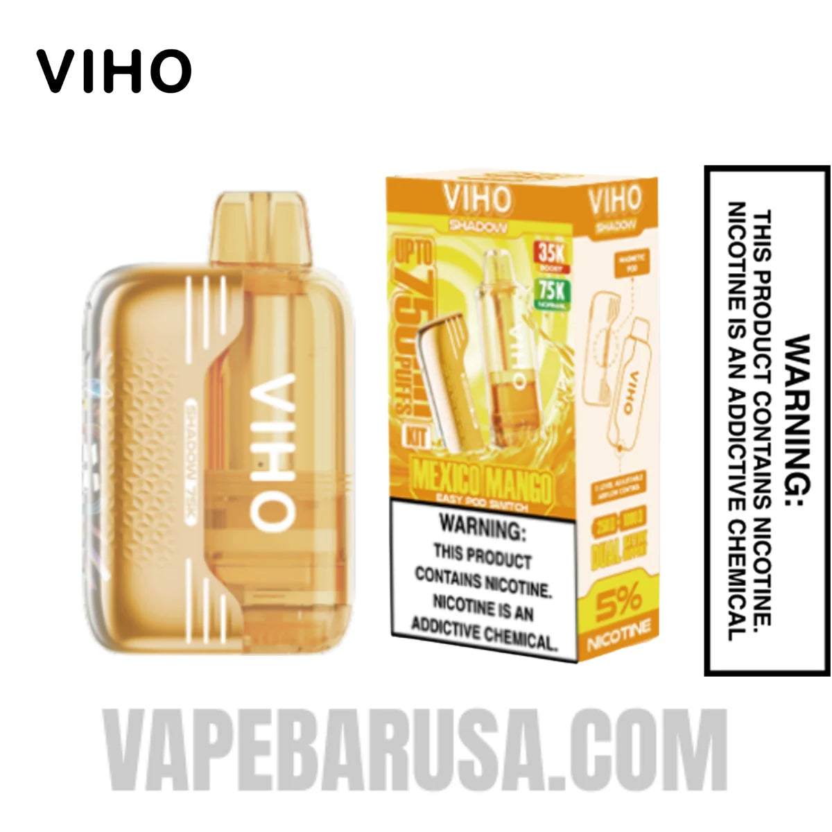 Mexico Mango VIHO Shadow 75K Vape Kit With Package Box