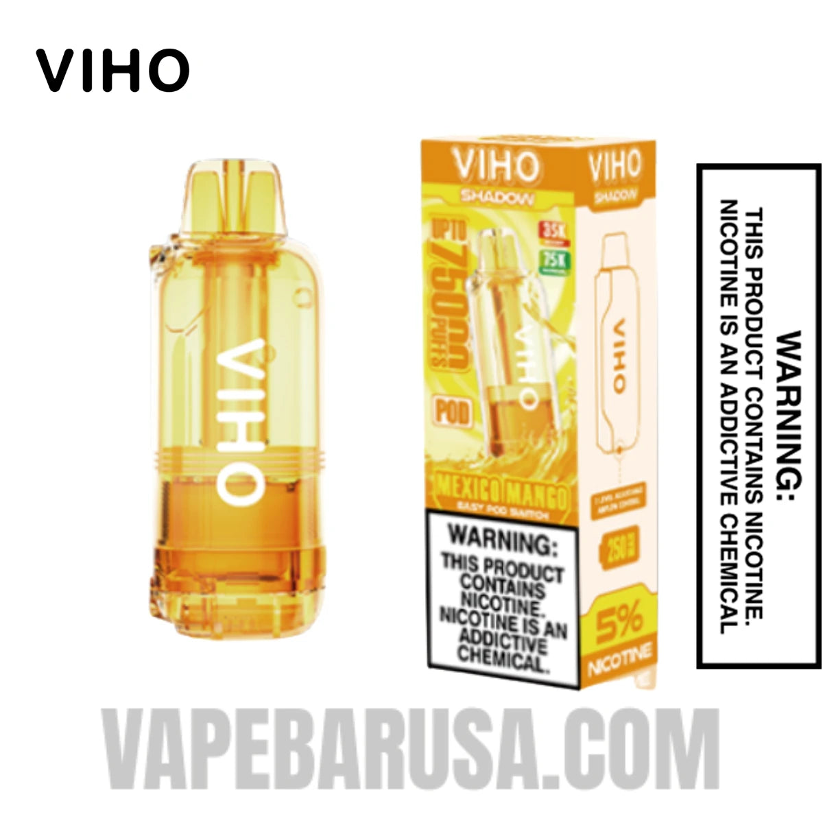 Mexico Mango VIHO Shadow 75K Vape Pod With Package Box