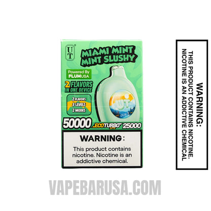 Miami Mint Flum UT Bar 50K Disposable Vape with package box