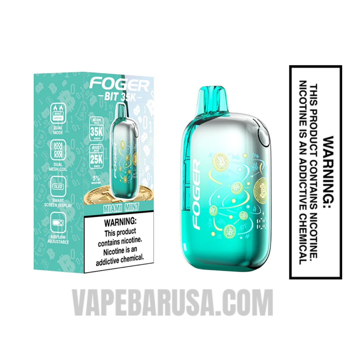 Miami Mint Foger Bit 35K Disposable Vape With Package Box