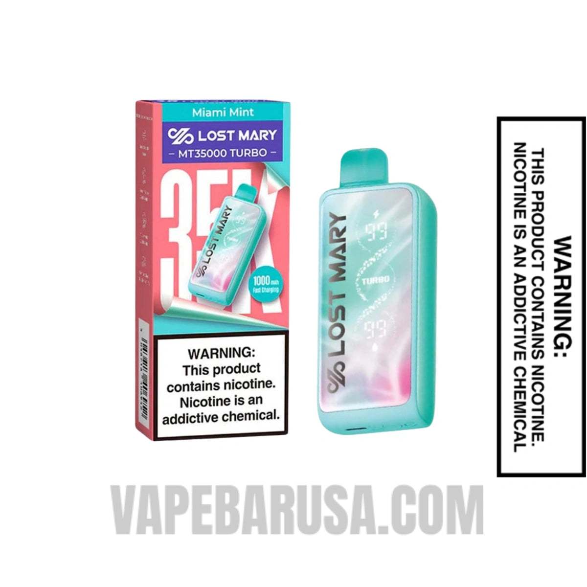 Miami Mint Lost Mary MT35000 Disposable Vape - 0% Nic With Package Box