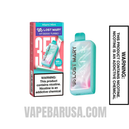 Miami Mint Lost Mary MT35000 Disposable Vape - 0% Nic With Package Box