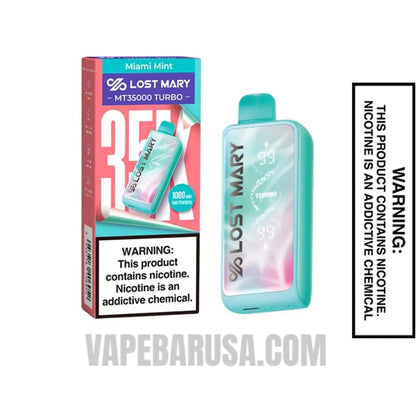 Miami Mint Lost Mary MT35000 Turbo Disposable Vape With Package Box