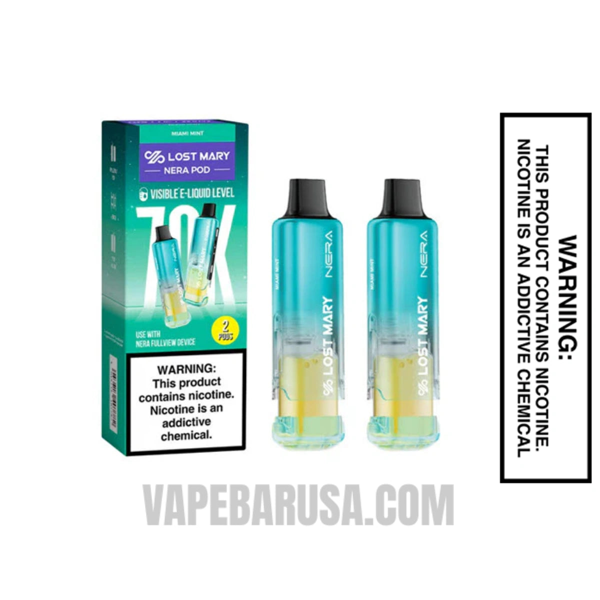 Miami Mint Lost Mary Nera Fullview 70K Disposable Pod With Package Box