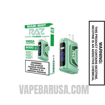 Miami Mint RAZ TN9000 Disposable Vape With Package Box