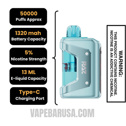 Miami Mint RAZ VUE 50K Disposable Kit Specifications