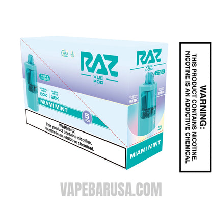 Miami Mint RAZ VUE 50K Disposable Pod With Bundle Box