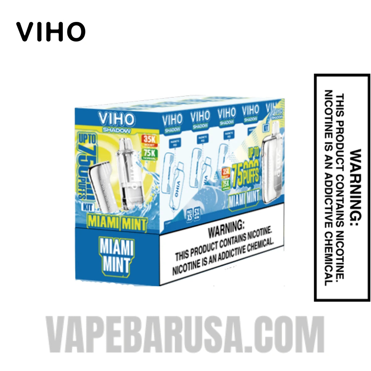 Miami Mint VIHO Shadow 75K Vape Kit With Bundle Pack