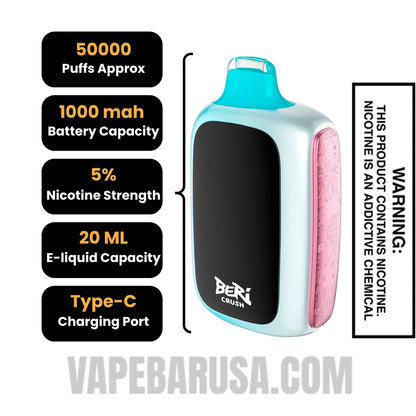 Miami Mint Beri Crush 50K Disposable Vape Specifications