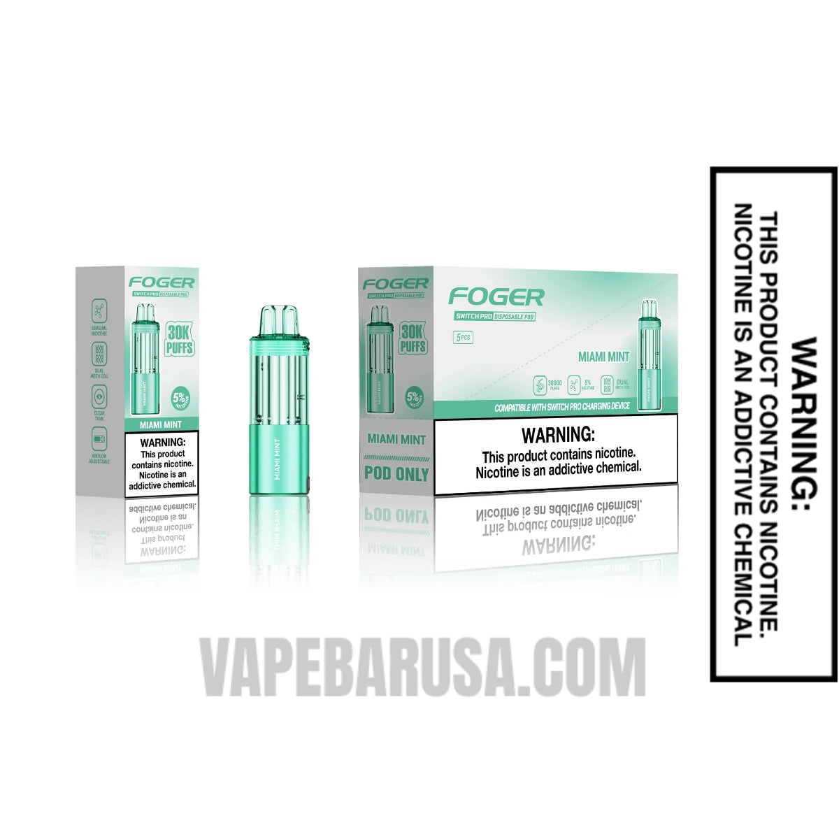 Miami Mint Foger Switch Pro Disposable Vape with Bundle Box 