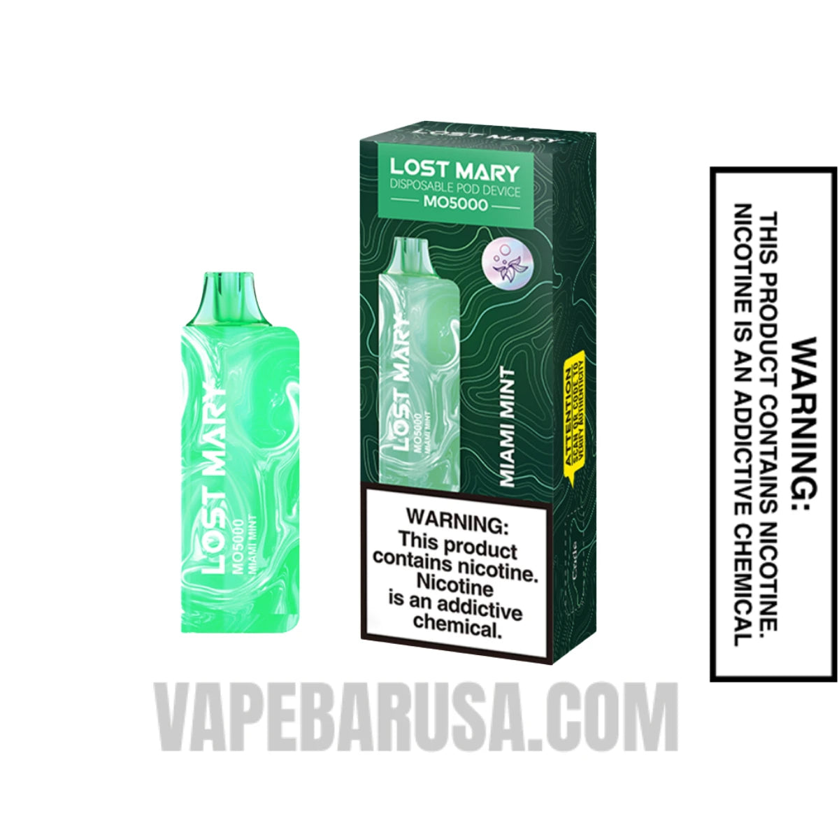 Miami Mint Lost Mary MO5000 Disposable Vape With Package Box